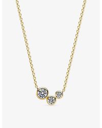 Sif Jakobs - Sardinien Tre 18Ct-Plated Sterling And Cubic Zirconia Pendant Necklace - Lyst