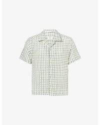 Percival - Freddie Crochet Cotton-Knit Shirt - Lyst