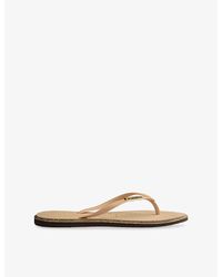 Havaianas - Slim Point Glitter Rubber Flip-Flops - Lyst