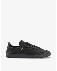 adidas Samba Og Logo embellished Leather Low top Trainers in Brown for Men Lyst Canada