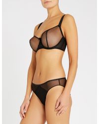 Aubade Comfort Half-cup Mesh Bra - Black