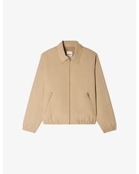 Sandro - Collared Zip-Up Cotton-Blend Jacket - Lyst