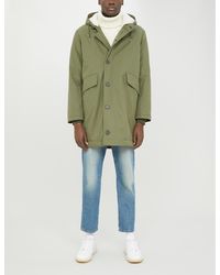 Sandro Faux-shearling Lined Cotton Parka Coat - Green