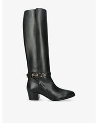 Tod's - Gomma Buckled Leather Heeled Knee-High Boots - Lyst