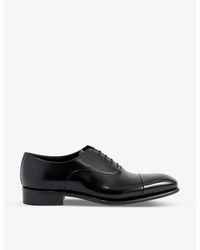 Santoni - Carter Cap-toe Leather Oxford Shoes - Lyst