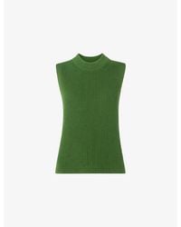Whistles - High-Neck Ribbed Cotton Tank - Lyst