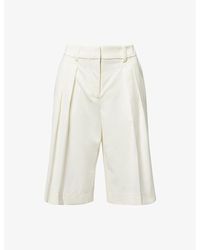 Frankie Shop - Bilbao Pleated Wool Bermuda Shorts - Lyst