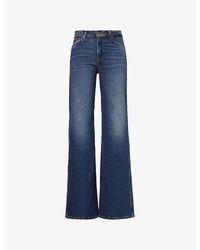 7 For All Mankind - Lotta Flared Stretch-Denim Blend Jeans - Lyst