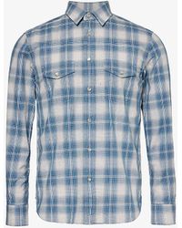 Tom Ford - Grand Western Checked Regular-fit Cotton Shirt - Lyst