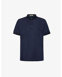 Corneliani - Brand-appliqué Cotton Polo Shirt - Lyst