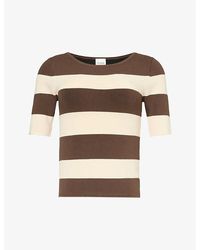 Posse - Theo Striped Knitted Top - Lyst