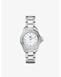 Tag Heuer - Wbp1417.ba0622 Aquaracer Stainless-steel And 0.55ct Diamond Quartz Watch - Lyst