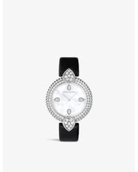 Boucheron - Wa015801 Serpent Bohème , 1.21ct And Leather Diamond Quartz Watch - Lyst
