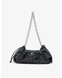 Maje - Milpli Crackled Leather Shoulder Bag - Lyst