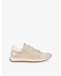 Carvela Kurt Geiger - Florencia Metallic Faux-Leather Low-Top Trainers - Lyst