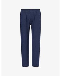 Sunspel - Drawstring Tapered-Leg Linen Trousers - Lyst