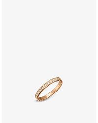 Chopard - Ice Cube Pure 18Ct Rose- Diamond Ring - Lyst