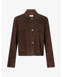 Arma - Emy Collar Suede Jacket - Lyst