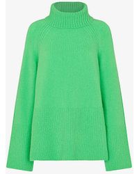 Whistles - Ribbed Roll-neck Stretch-knit Jumper - Lyst