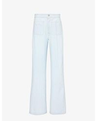 Polo Ralph Lauren - Pressed-crease Wide-leg Mid-rise Cotton Trousers - Lyst