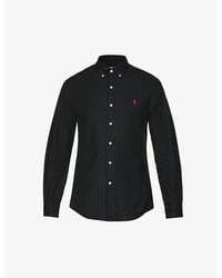 Polo Ralph Lauren - Long-Sleeved Logo-Embroidered Slim-Fit Stretch Cotton-Poplin Shirt - Lyst