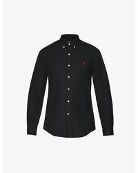 Polo Ralph Lauren - Long-Sleeved Logo-Embroidered Slim-Fit Stretch Cotton-Poplin Shirt - Lyst