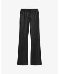 JOSEPH - Tafira Flared-Leg Leather Trousers - Lyst