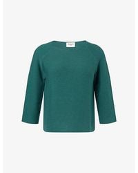 Weekend by Maxmara - Boat-Neck Cotton-Knit Jumper - Lyst