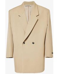 Fear Of God - California Notched-lapel Oversized Wool And Cotton-blend Jacket - Lyst