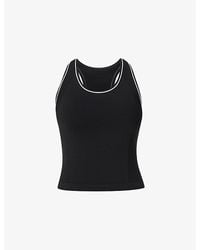 Sweaty Betty - Athlete Crop Seamless Stretch-Woven Gym Vest Top - Lyst