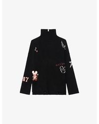 Zadig & Voltaire - Bleeza Slogan-Embroidered Cashmere Jumper - Lyst