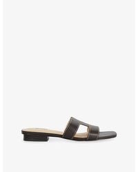 Dune - Loupe Smart Slider Leather Sandals - Lyst
