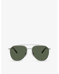 Dolce & Gabbana - Dg2296 Pilot-frame Steel Sunglasses - Lyst