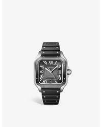 Cartier - Crwssa0037 Santos De And Interchangeable Strap Automatic Watch - Lyst