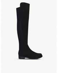 Stuart Weitzman - 5050 Suede Heeled Over-the-knee Boots - Lyst