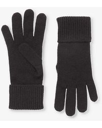 Burberry - Logo-embroidered Ribbed-cuff Cashmere-blend Gloves - Lyst
