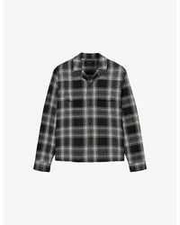 AllSaints - Teshio Checked Long-Sleeve Cotton Shirt - Lyst