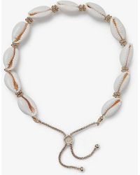 The White Company - Cowrie Shell-embellished Gold-plated Brass Friendship Bracelet - Lyst