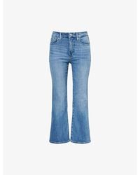 GOOD AMERICAN - Good Legs Cropped Mini Boot-Cut Denim Jeans - Lyst