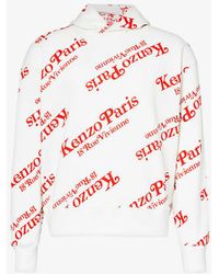 KENZO - X Verdy Brand-print Cotton-jersey Hoody X - Lyst