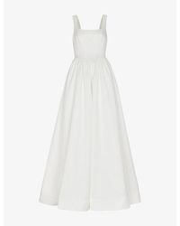 Whistles - Lettie Square-Neck Woven Maxi Wedding Dress - Lyst