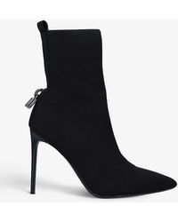 Carvela Kurt Geiger Vixen Knitted Ankle Boots - Black