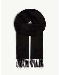 Johnstons of Elgin - Ladies Cashmere Check Fringe-trim Personalised Scarf - Lyst