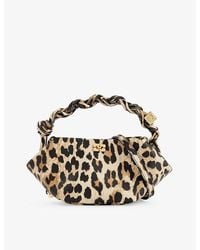 Ganni - Bou Mini -print Recycled-leather Top-handle Bag - Lyst