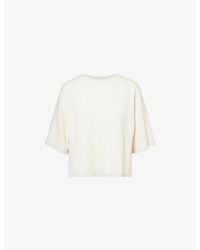 Lounge Underwear - Soft Waffle Tonal-Embroidery Jersey Pyjama Top - Lyst
