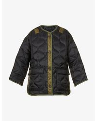 Frankie Shop Teddy Oversized Quilted Jacket in Brown | Lyst