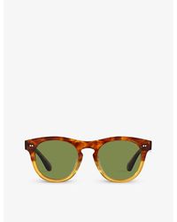 Oliver Peoples - Ov5509su Rorke Round-frame Tortoiseshell Acetate Sunglasses - Lyst