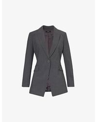 Theory - Etiennette Single-breasted Regular-fit Stretch-wool Blazer - Lyst