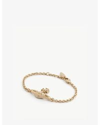 Vivienne Westwood - Mayfair Orb Yellow -toned Brass Chain Bracelet - Lyst