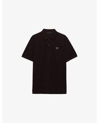 Prada - Triangle-Logo Cotton-Piqué Polo Shirt Xxl - Lyst